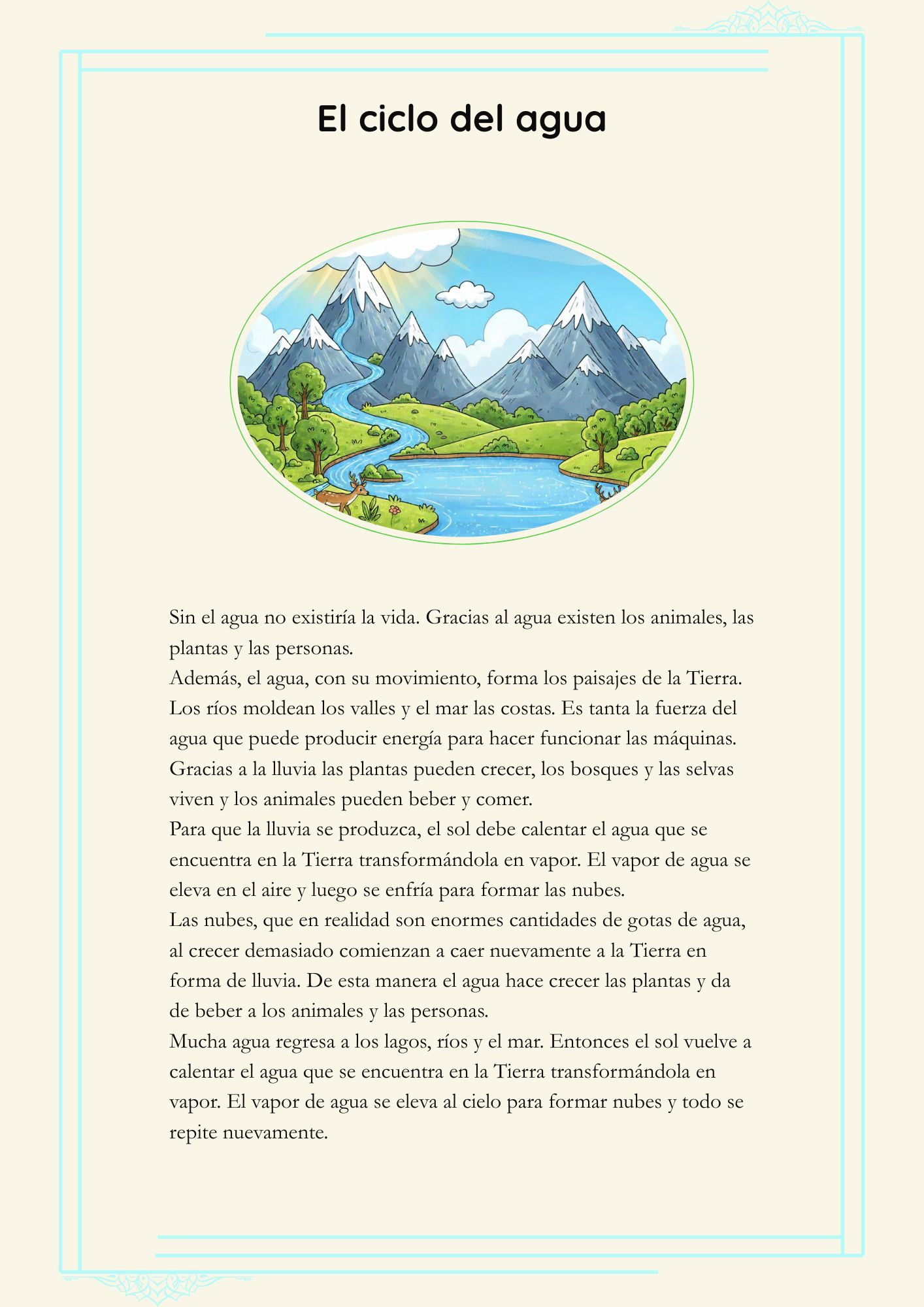 14.- El ciclo del agua (Lectura)