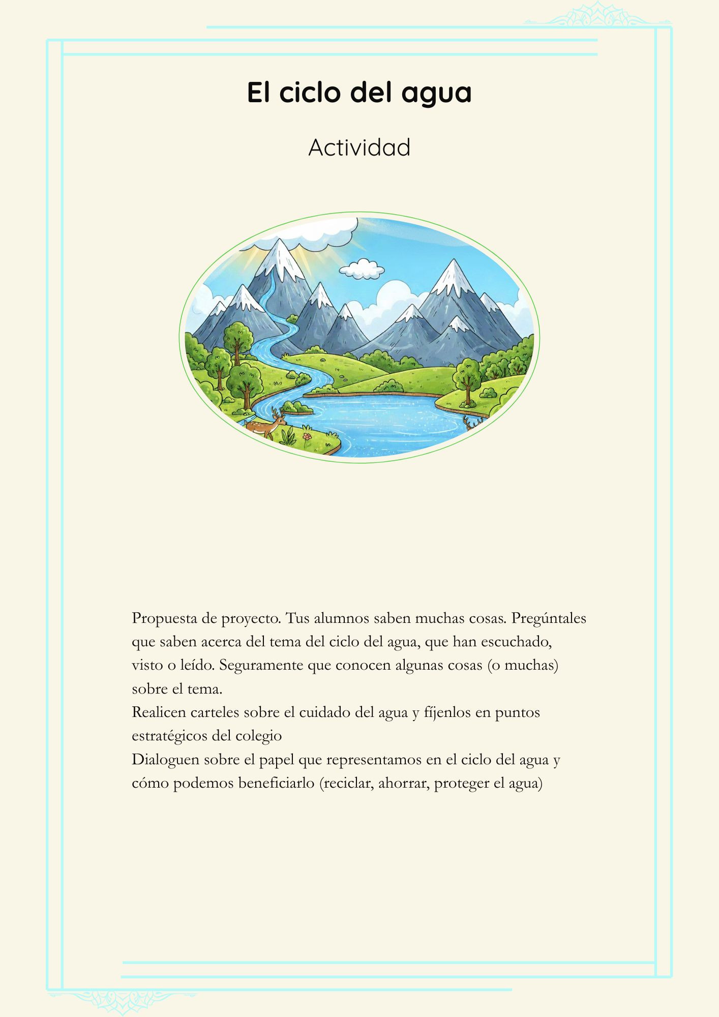 El ciclo del agua (Actividad)
