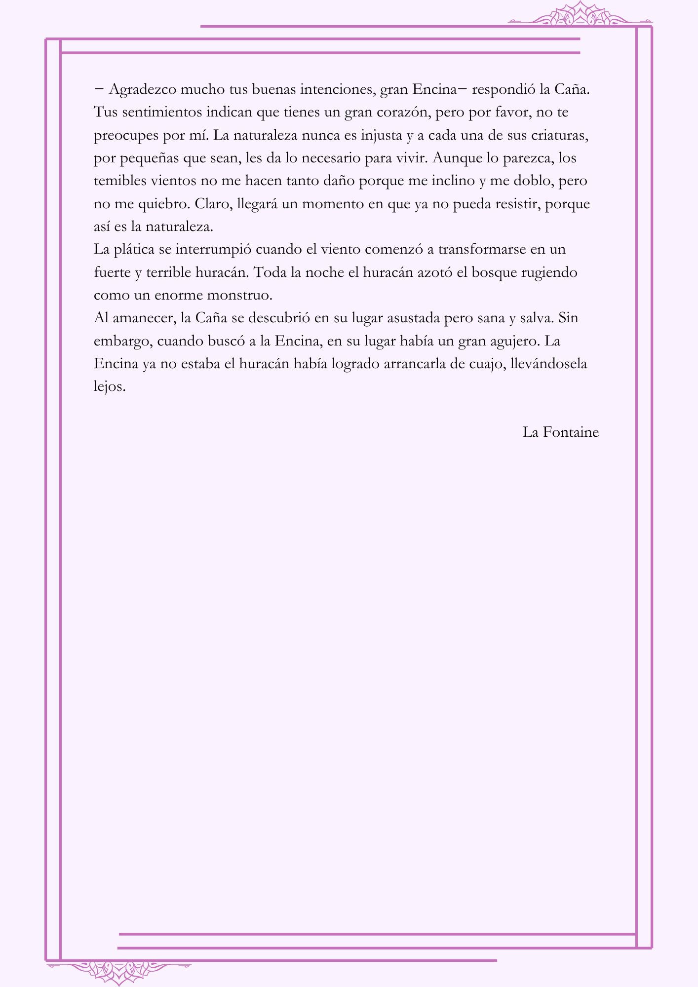 18.- La encina y la caña  (Lectura) 2