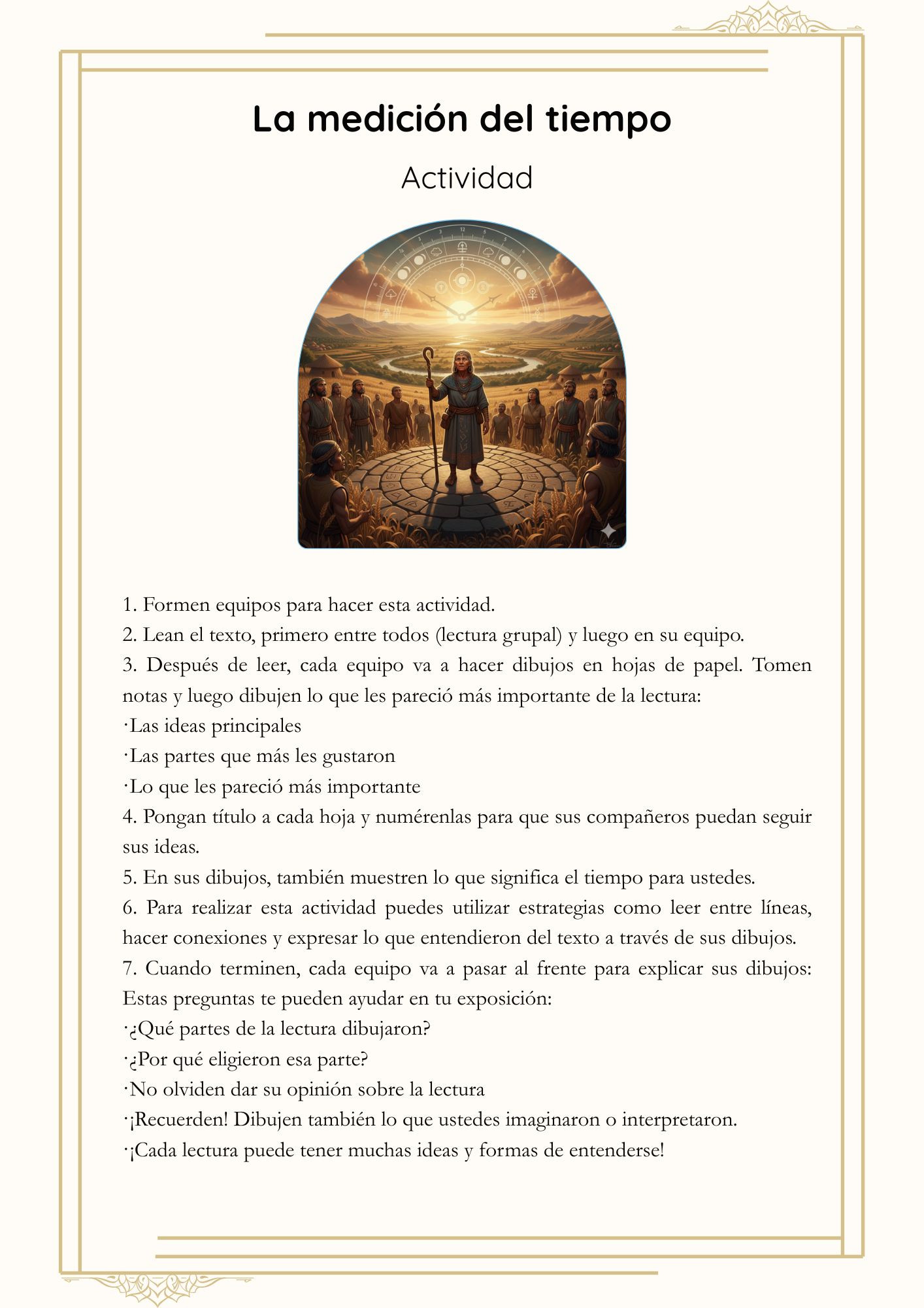 10.- La medición del tiempo (Actividad)