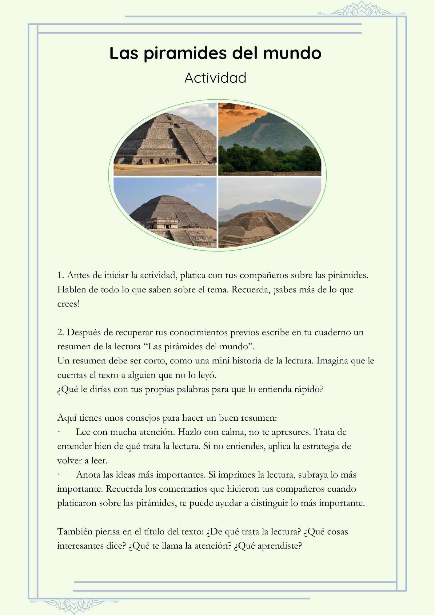 8.- Las pirámides del mundo (Actividad) 1