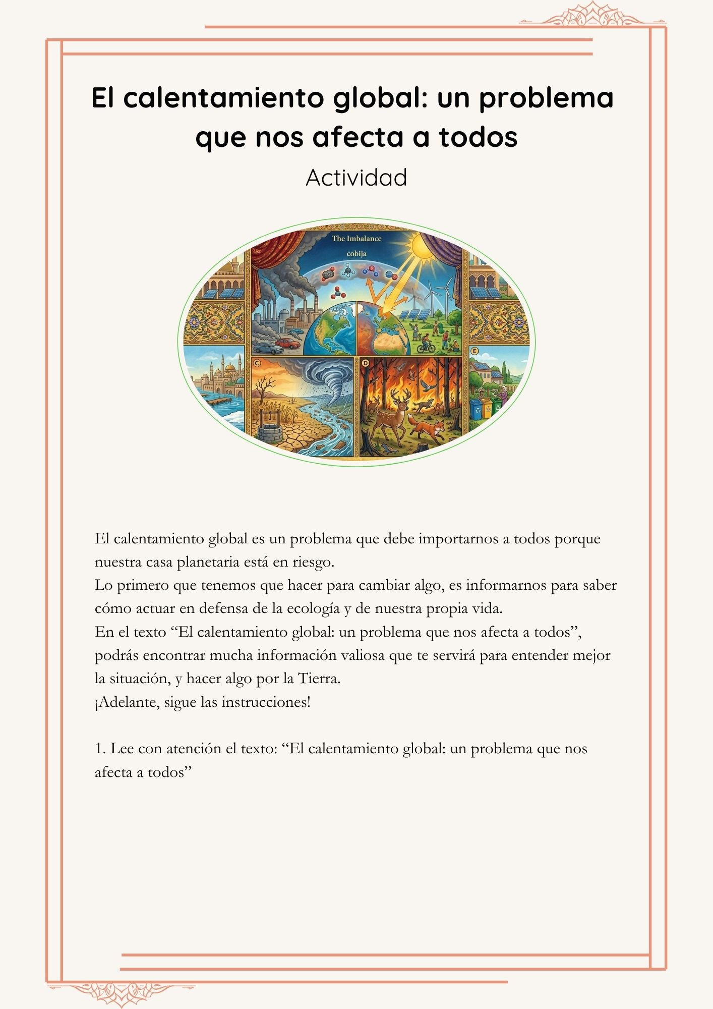 15.- El calentamiento global un problema que nos afecta a todos (Actividad) 1