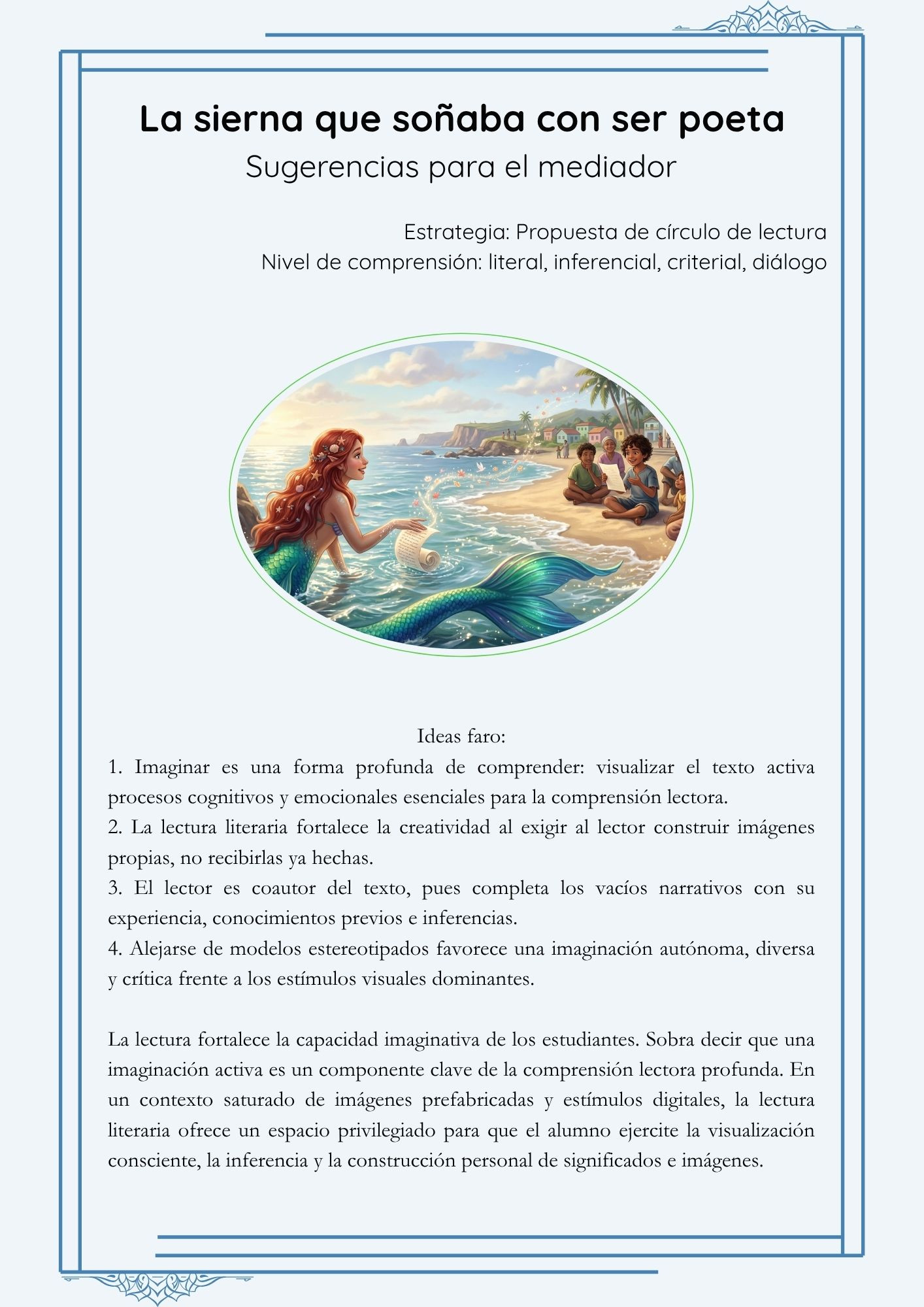 11.- La sirena que soñaba con ser poeta (Sugerencias para el mediador) 1