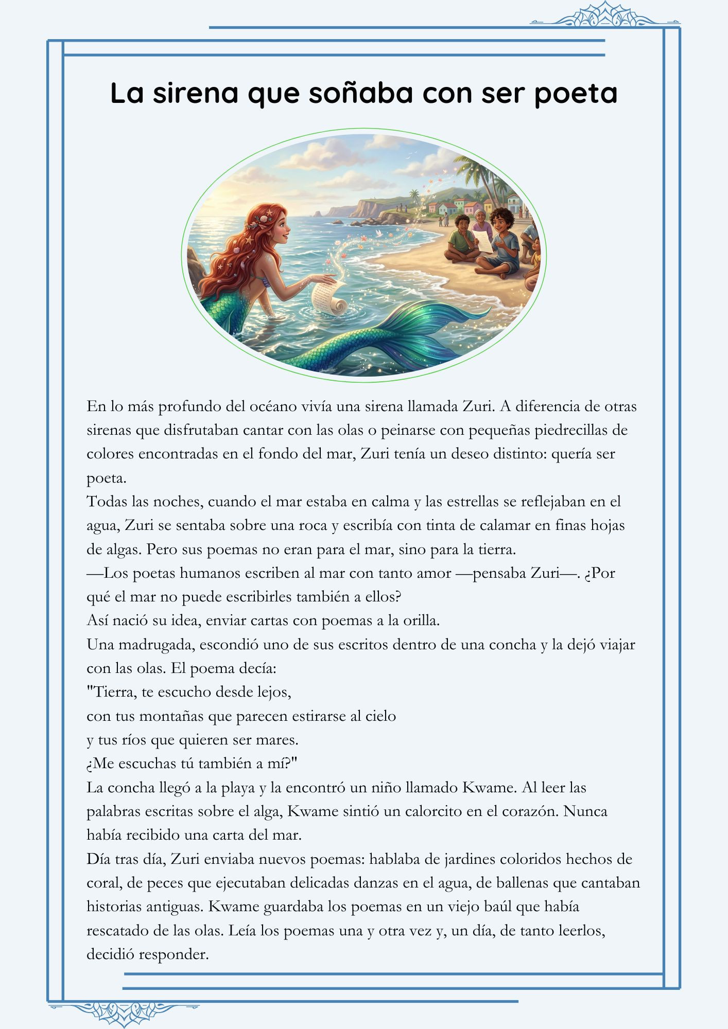 11.- La sirena que soñaba con ser poeta (Lectura) 1