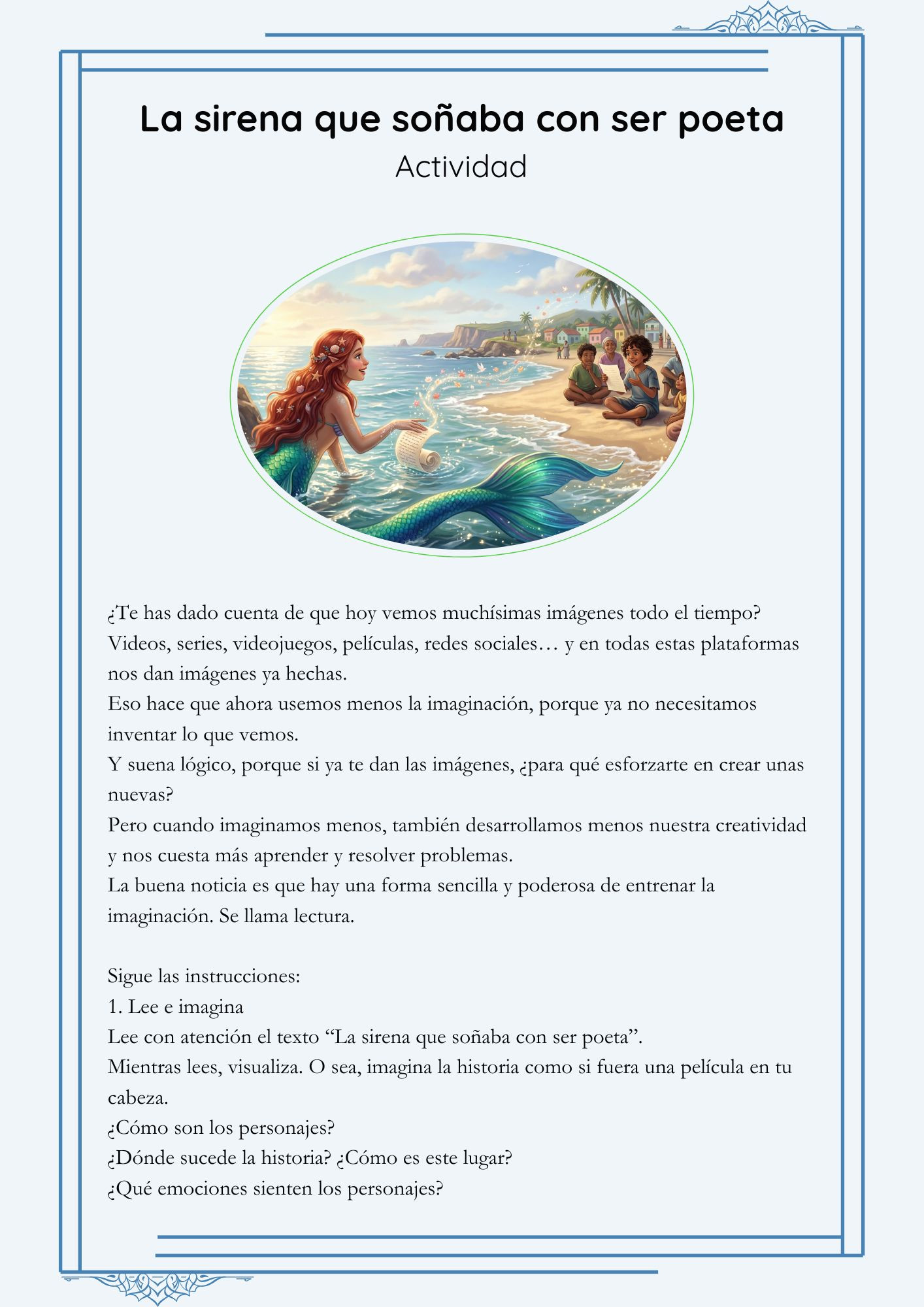 11.- La sirena que soñaba con ser poeta (Actividad) 1